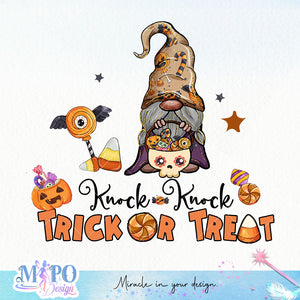 Knock Knock Trick or Treat sublimation