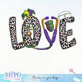 LOVE sublimation design, png for sublimation, MardiGras day png, Event vibes PNG