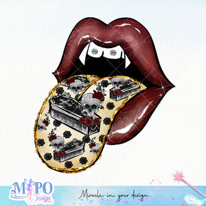 Leopard Halloween Vampire Lips sublimation