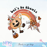 Let's Go Ghouls sublimation design, png for sublimation, halloween png, Holiday vibes sublimation