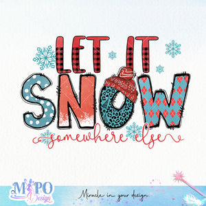 Let it snow somewhere else sublimation