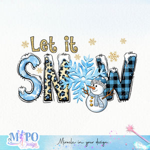 Let it snow sublimation design, png for sublimation, Christmas PNG, Christmas vibes PNG