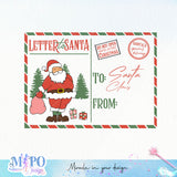 Letter to Santa_1 design sublimation, png for sublimation, Santa Mails PNG,  Christmas SVG