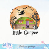 Little Camper sublimation design, png for sublimation, Retro Halloween design, Halloween styles