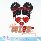 Little Miss Valentine sublimation design, png for sublimation, Valentine PNG, Valentine KIDs vibes PNG