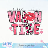 Little miss Valentine sublimation design, png for sublimation, Valentine PNG, Retro Valentine Mama PNG