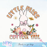 Little miss cotton tail sublimation design, png for sublimation, Holidays design, Easter Day sublimation