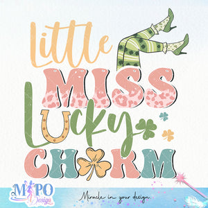 Little miss lucky charm sublimation design, png for sublimation, Patrick's day PNG, Holiday PNG, Ireland's Independence day PNG