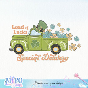 Load of lucks Special Delivery sublimation design, png for sublimation, Patrick's day PNG, Holiday PNG, Ireland's Independence day PNG