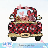 Loads of love sublimation design, png for sublimation, Valentine PNG, Valentine quote PNG