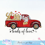 Loads of love sublimation design, png for sublimation, Valentine PNG, Valentine Gnome vibes PNG