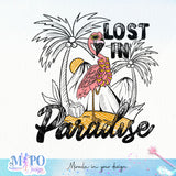 Lost in paradise sublimation design, png for sublimation, Summer png, Beach vibes PNG