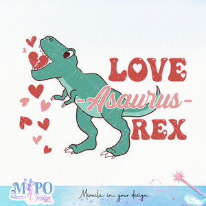 Love -Asaurus- Rex SVG design