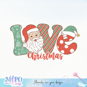 Love Christmas sublimation design, png for sublimation, Christmas PNG, Christmas vibes PNG