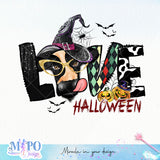 Love Halloween sublimation design, png for sublimation, Farm Animials vibes png, halloween animals png
