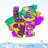 Love Mardi gras sublimation design, png for sublimation, MardiGras day png, Event vibes PNG