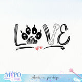 Love Paws SVG design, png for sublimation, Mother SVG, Mother's quotes SVG