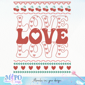 Love SVG design, svg for sublimation, Valentine SVG, Retro Valentine ugly sweater SVG