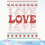 Love SVG design, svg for sublimation, Valentine SVG, Retro Valentine ugly sweater SVG