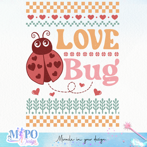 Love bug SVG design, svg for sublimation, Valentine SVG, Retro Valentine ugly sweater SVG