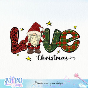 Love christmas sublimation design, png for sublimation, Christmas PNG, Leopard Christmas PNG