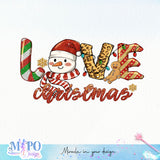 Love christmas sublimation design, png for sublimation, Christmas PNG, Christmas vibes PNG