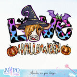 Love halloween sublimation design, png for sublimation, Retro Halloween design, Halloween styles