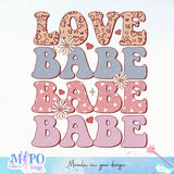 Lover babe sublimation design, png for sublimation, Valentine PNG, Valentine KIDs vibes PNG