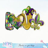 Love sublimation design, png for sublimation, MardiGras day png, Event vibes PNG
