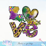 Love sublimation design, png for sublimation, MardiGras day png, Event vibes PNG