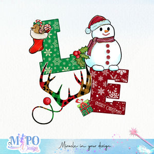 Love sublimation design, png for sublimation, Christmas PNG, Christmas vibes PNG