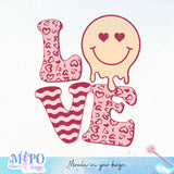 Love sublimation design, png for sublimation, Valentine PNG, Retro valentine PNG