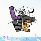 Love sublimation design, png for sublimation, Witch PNG, Halloween characters PNG