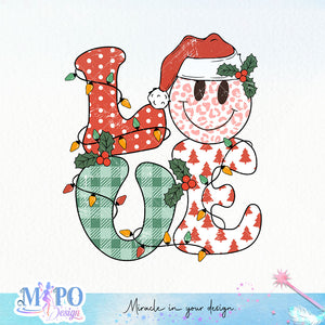 Love sublimation design, png for sublimation, Christmas PNG, Christmas vibes PNG