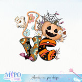 Love sublimation design, png for sublimation, Retro Halloween design, Halloween styles