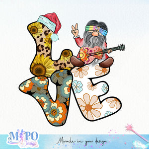Love sublimation design, png for sublimation, Hippe Christmas PNG, retro vibes PNG