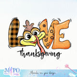 Love thanksgiving sublimation design, png for sublimation, Holidays design, Thanksgiving sublimation