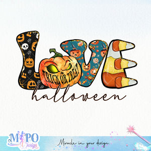 Love trick or treat halloween sublimation