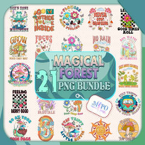 Magical forest bundle PNG, Fairy forest sublimation, Be kind design PNG, Fantasy Forest PNG Bundle