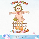 Silly little Scarecrow sublimation design, png for sublimation, Autumn PNG, Retro autumn PNG