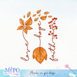 Autumn leaves sublimation design, png for sublimation, Autumn PNG, Retro autumn PNG