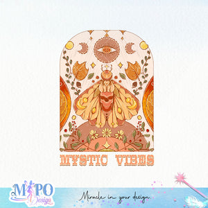 Mystic Vibes sublimation design, png for sublimation, Autumn PNG, Retro autumn PNG