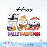 Happy-Hallothankmas png bundle, png for sublimation, Hallothankmas png