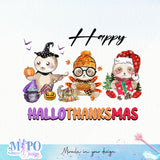 Happy-Hallothankmas png bundle, png for sublimation, Hallothankmas png