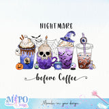 Halloween Coffee png bundle,Spooky png bundle, png for sublimation, Halloween png Bundle