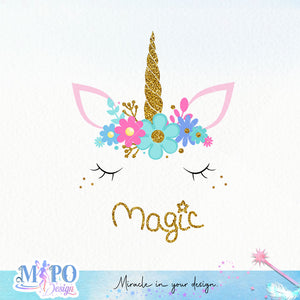 Magic Unicorn sublimation design, png for sublimation, Christmas PNG, Christmas vibes PNG