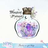 Magical Potions sublimation design, png for sublimation, Witch PNG, Halloween characters PNG