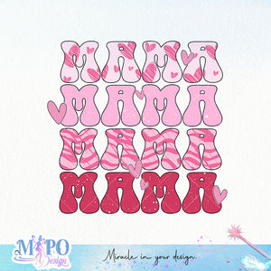 Mama Mini sublimation sublimation design, png for sublimation, Valentine PNG, Retro Valentine Mama PNG