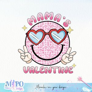 Mama's Valentine sublimation design, png for sublimation, Valentine PNG, Retro Valentine Mama PNG