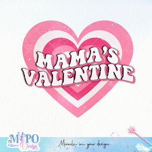 Mama's Valentine sublimation design, png for sublimation, Valentine PNG, Retro Valentine Mama PNG